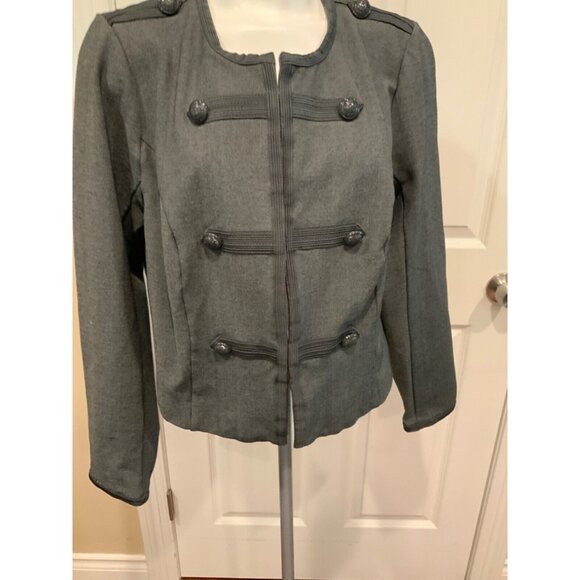 Torrid Gray Cropped Military Jacket, Size 1 (XL) Plus - Picture 3 of 7